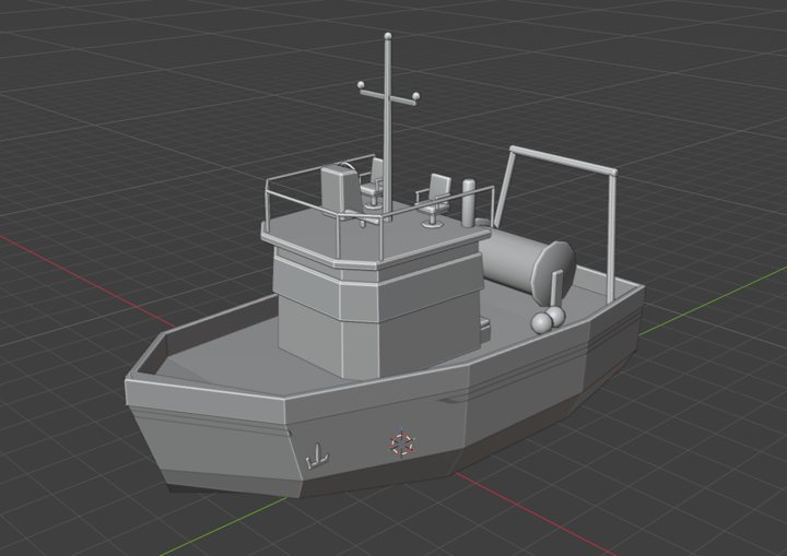 3D model of a trawler