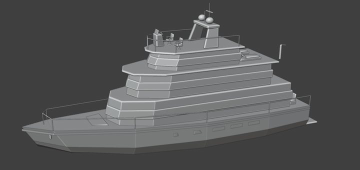 3D model of a yacht